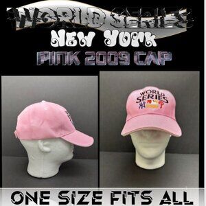 World Series NYC 2009 Pink and White Cap Hat (ONE SIZE FIT ALL)